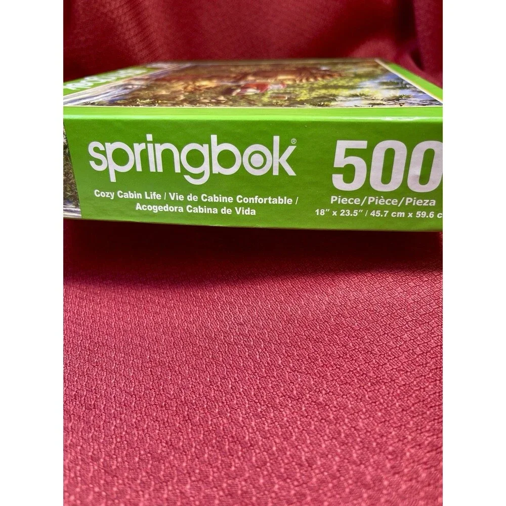 Springbok's 500 Piece Jigsaw Puzzle Cozy Cabin Life- New In Box